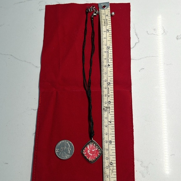 Presh 925 By Nicole Apostoli. 9 Inch Leather Cord Neclace. - Picture 7 of 8